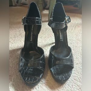 Faux Snakeskin Heels